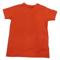 Červené melírované tričko s kapsou Next