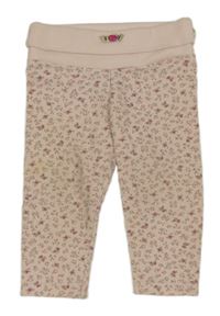 Svetloružové tepláky s kvietkami Sanetta