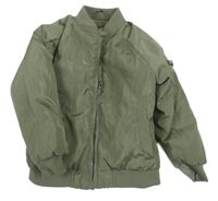 Khaki šusťákový jarní zateplený bomber sinsay
