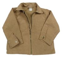 Hnedá semišová košeľová bunda H&M