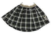 Čierno-bielo-sivo-zlatá kockovaná sukňa s Minnie C&A