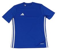 Safírovo-bílé funkční sportovní tričko Adidas
