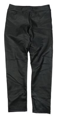 Čierne koženkové teplákové legíny CALZEDONIA