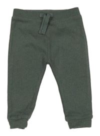 Khaki rebrované tepláky George