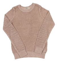 Ružový trblietavý perforovaný sveter zn. H&M