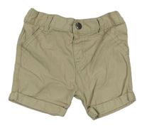 Béžové plátenné chino kraťasy F&F