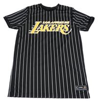Černo-bílé pruhované basketbalové tričko - LA Lakers - James zn. Primark