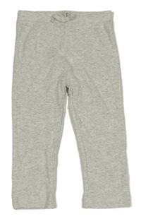 Svetlosivé melírované rebrované ľahké tepláky Nutmeg