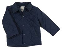 Tmavomodrá prešívaná šušťáková zateplená bunda Matalan