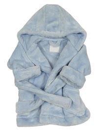 Světlemodrý chlupatý župan s kapucí Next