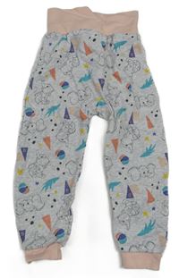 Svetlosivé melírované tepláky s Dumbem Disney