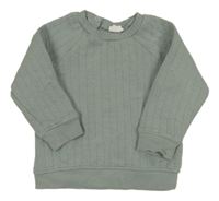Zelenošedá prešívaná mikina H&M