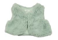 Světlezelená kožešinová podšitá vesta Next