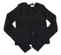 Čierny trblietavý rebrovaný prepínaci crop sveter Primark