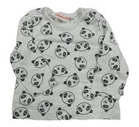 Bílé triko s pandami Liegelind