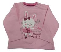 Ružová mikina s králikom Ergee