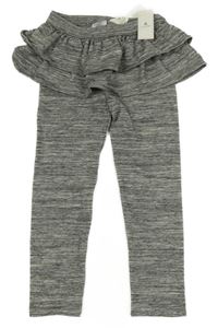 Nové - Tmavosivé melírované legíny so vzorovanou sukní GAP