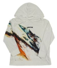 Smetanové triko s batikováním a kapucí Next