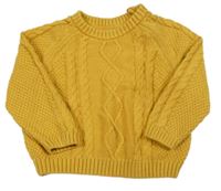 Horčicový sveter So Cute