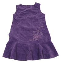 Fialové menšestrové šaty s výšivkami s flitrami Mothercare