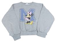 Sivá crop mikina s Minnie zn. Disney