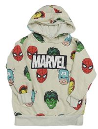 Smetanová mikina s Marvel a kapucí H&M