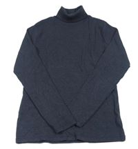 Tmavomodrý žebrovaný rolák Zara