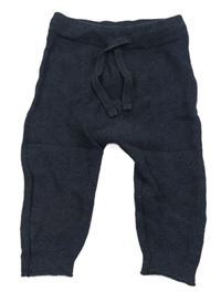Tmavomodré pletené tepláky H&M