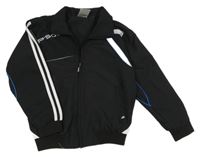 Čierna šušťáková športová bunda s pruhy - Adidas