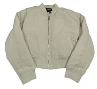 Smotanová zateplená crop bunda New Look