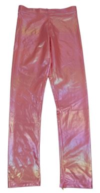 Růžové metalické legíny H&M