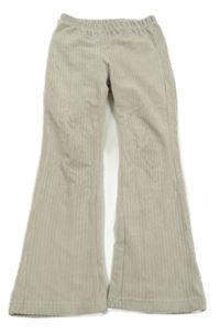 Sivé rebrované zamatové flare legíny