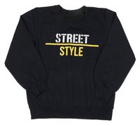 Čierna ľahká mikina s nápisom