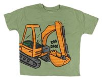 Zelené tričko s bagrem Nutmeg