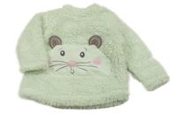 Mintová chlpatá mikina s myškou Ergee