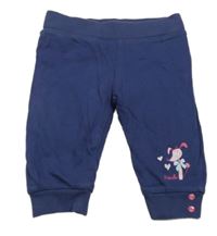 Tmavomodré podšité tepláky s obrázkom