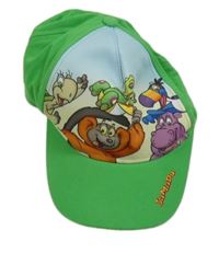 Zelená kšiltovka se zvířátky 