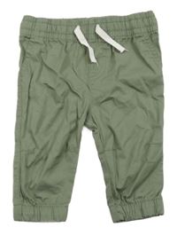 Khaki plátenné ľahké nohavice H&M