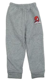Šedé melírované tepláky se Spidermanem 