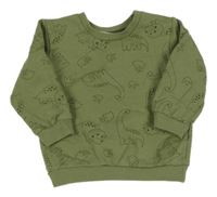 Khaki mikina s dinosaurami Ergee