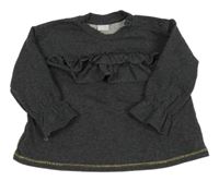 Tmavosivá mikina s volánikom H&M