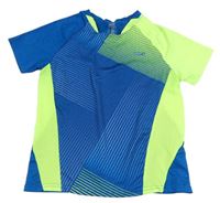 Petrolejovo-neonově zelené sportovní tričko Decathlon