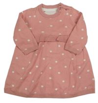 Ružové bodkovaná é pletené šaty Mothercare