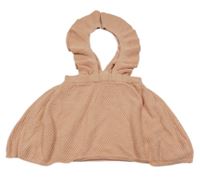 Ružová pletená vzorovaná na traká sukňa s volánikmi H&M