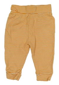 Hořčicovo-biele pruhované tepláky Nutmeg