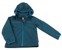 Petrolejová softshellová bunda s kapucí Kamik