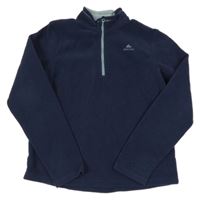 Tmavomodrá fleecová funkčná mikina Quechua