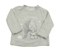 Světlešedé úpletové triko s medvídkem - Tiny tatty tedy