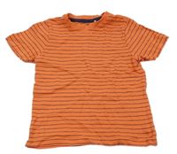 Oranžovo-tmavomodré pruhované tričko Topolino