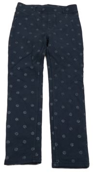 Tmavomodré puntíkaté tregíny H&M